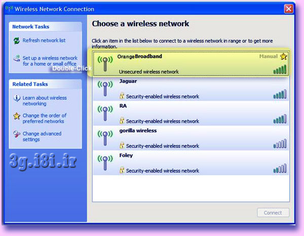 نحوه راه اندازي واي فاي WiFi در Windows XP براي اتصال به مودم جيبي Huawei E5832