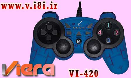 فروشگاه اينترنتي كبوتر-شركت ويرا-Game Pad گيم پد شوك دار تك نفره كامپيوتر-مدل: VI-420