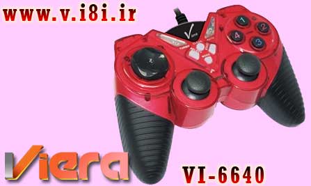 فروشگاه اينترنتي كبوتر-شركت ويرا-Game Pad گيم پد شوك دار تك نفره كامپيوتر-مدل: VI-6640