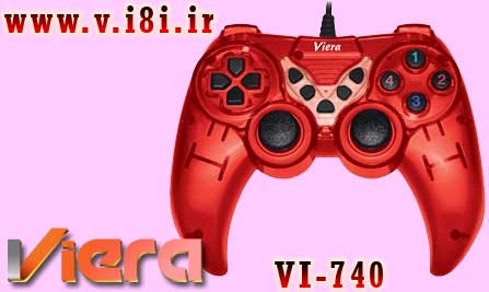 فروشگاه اينترنتي كبوتر-شركت ويرا-Game Pad گيم پد شوك دار تك نفره كامپيوتر-مدل: VI-740